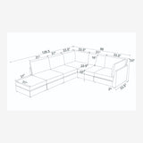 Reversible Modular Sectional & Custom Configuration And Premium Upholstery - Dark Green