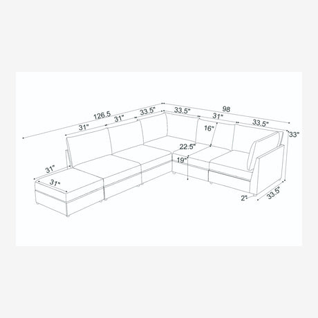Reversible Modular Sectional & Custom Configuration And Premium Upholstery - Dark Green