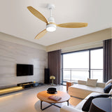52" Integrated LED Ceiling Fan With Remote Control And Blades For Living Room