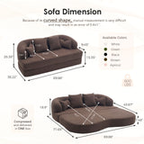 Foldable Sofa Bed, Boneless Couch Convertible Sleeper With 4 Pillows