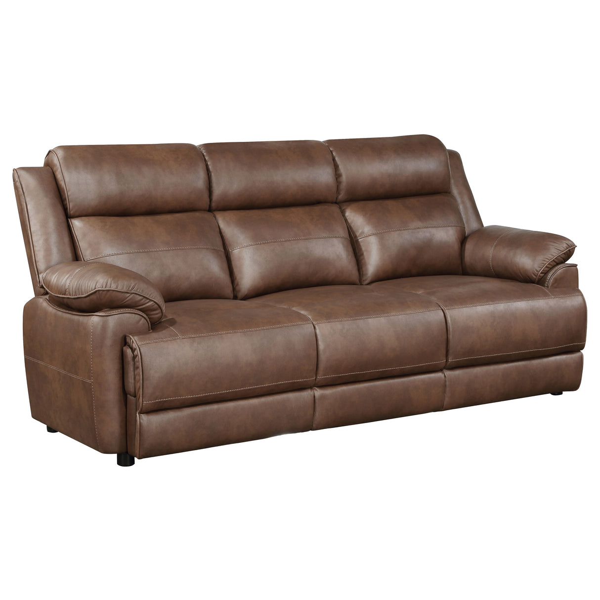 Ellington 2-Piece Dark Brown Faux Leather Sofa Set