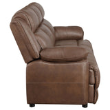 Ellington 2-Piece Dark Brown Faux Leather Sofa Set