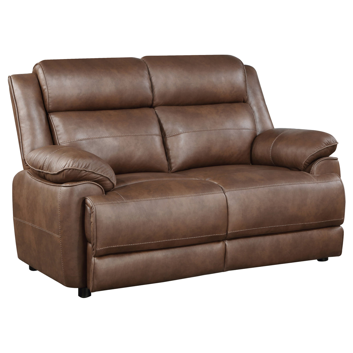 Ellington 2-Piece Dark Brown Faux Leather Sofa Set