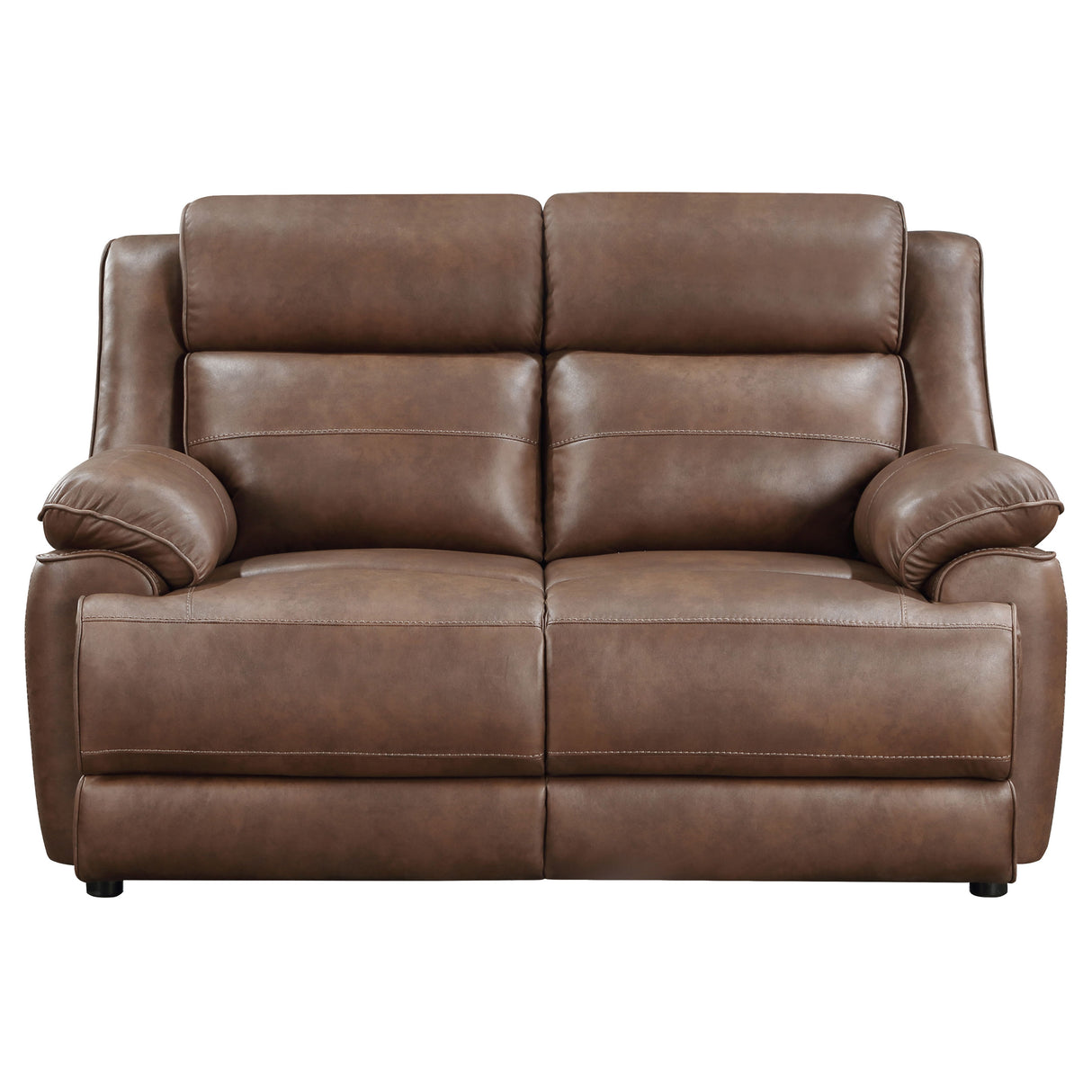 Ellington 2-Piece Dark Brown Faux Leather Sofa Set