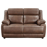 Ellington 2-Piece Dark Brown Faux Leather Sofa Set