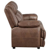Ellington 2-Piece Dark Brown Faux Leather Sofa Set