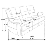 Ellington 2-Piece Dark Brown Faux Leather Sofa Set