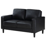 Ruth Upholstered Track Arm Loveseat - Black