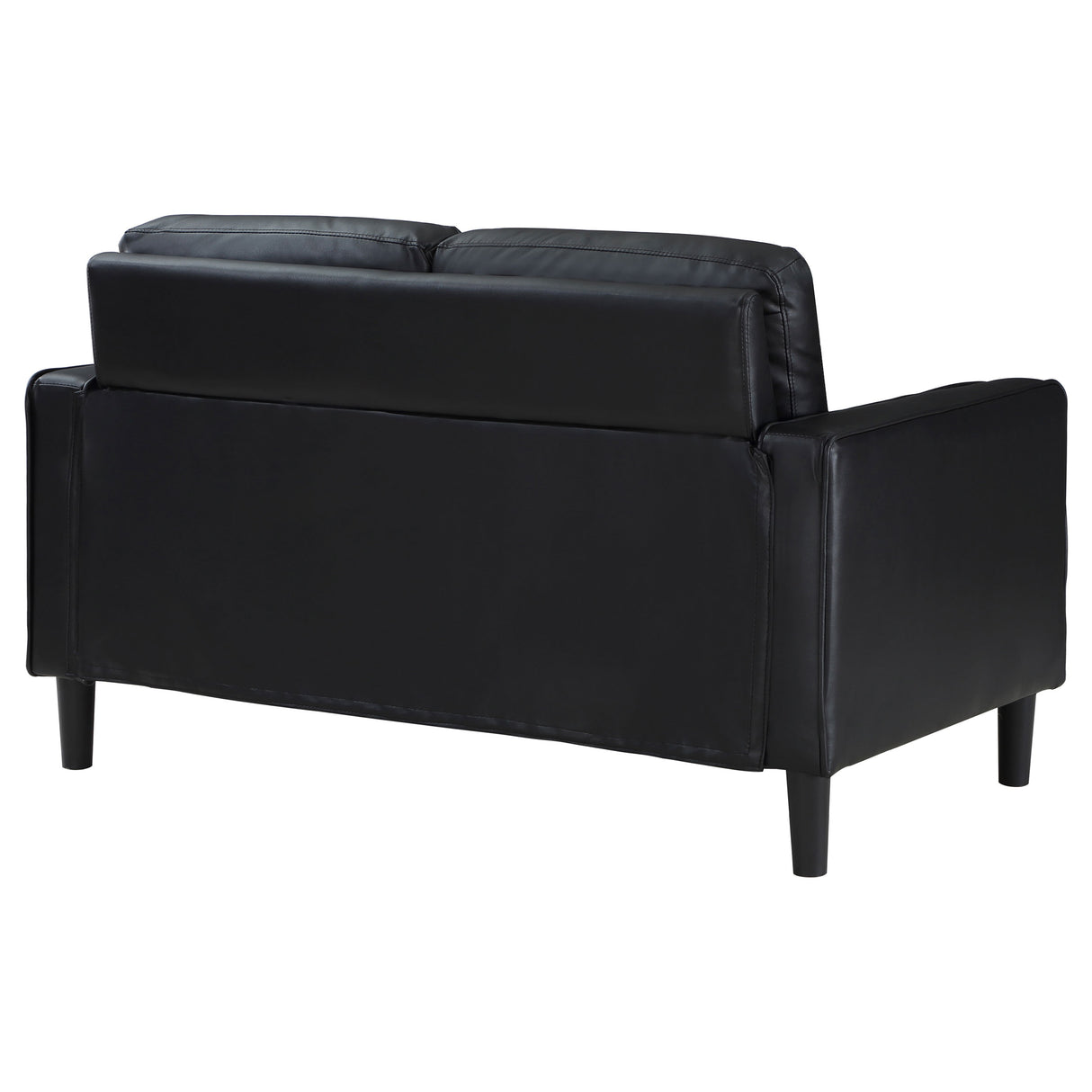 Ruth Upholstered Track Arm Loveseat - Black