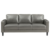 Ruth 2-Piece Grey Upholstered Track Arm Sofa Set