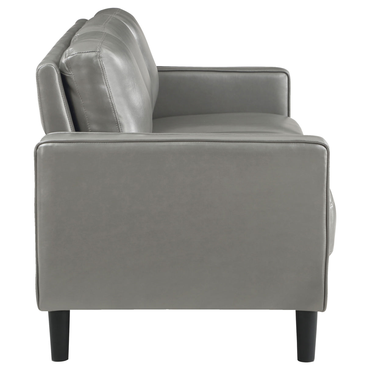 Ruth 2-Piece Grey Upholstered Track Arm Sofa Set