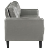 Ruth 2-Piece Grey Upholstered Track Arm Sofa Set