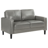 Ruth 2-Piece Grey Upholstered Track Arm Sofa Set