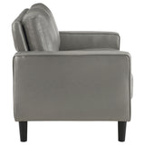 Ruth 2-Piece Grey Upholstered Track Arm Sofa Set