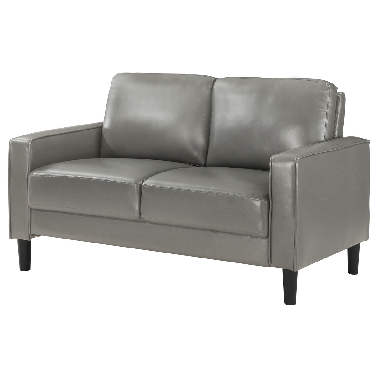 Ruth Upholstered Track Arm Loveseat - Grey