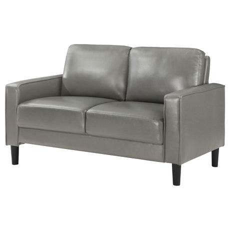 Ruth Upholstered Track Arm Loveseat - Grey