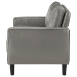 Ruth Upholstered Track Arm Loveseat - Grey