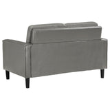 Ruth Upholstered Track Arm Loveseat - Grey