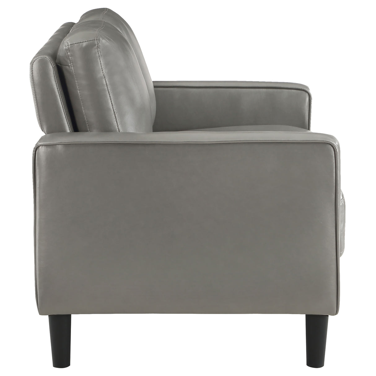 Ruth Upholstered Track Arm Loveseat - Grey