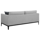 Apperson 2-Piece Upholstered Track Arm Sofa Set Light Grey