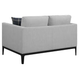 Apperson 2-Piece Upholstered Track Arm Sofa Set Light Grey