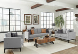 Apperson Upholstered Track Arm Loveseat Light Grey