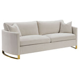 Corliss 2-Piece Upholstered Arched Arm Sofa Set Beige