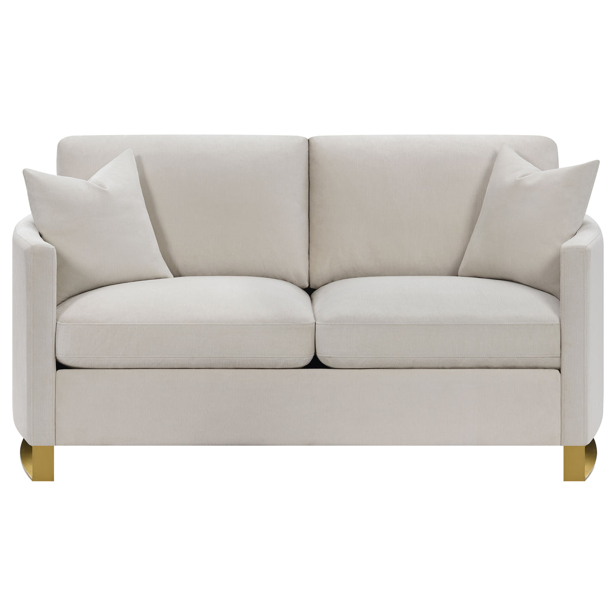 Corliss 2-Piece Upholstered Arched Arm Sofa Set Beige