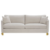 Corliss Upholstered Curved Track Arm Sofa in Beige