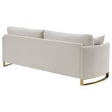 Corliss Upholstered Curved Track Arm Sofa in Beige