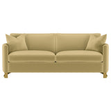 Corliss Upholstered Curved Track Arm Sofa in Camel