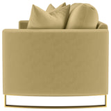 Corliss Upholstered Curved Track Arm Sofa in Camel