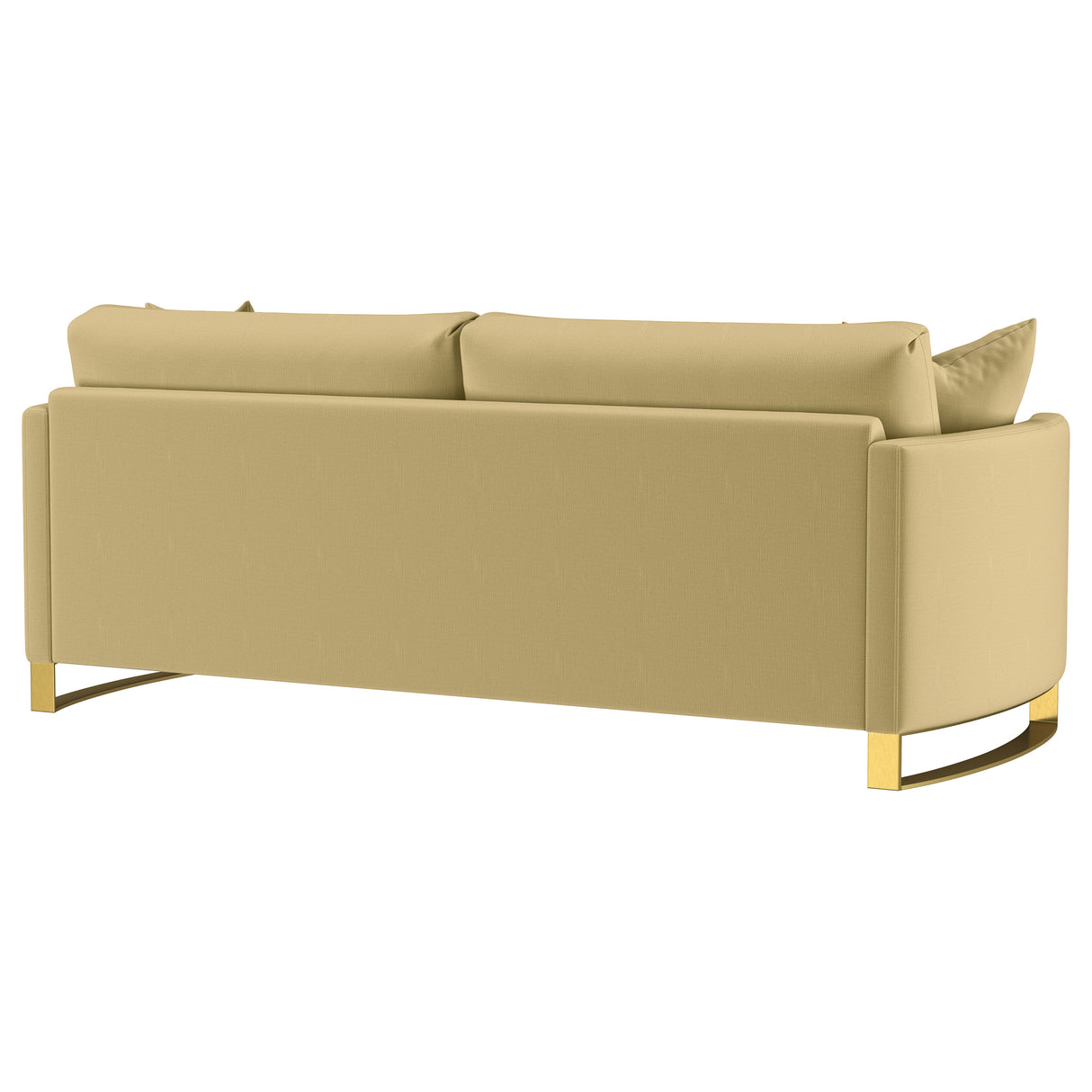 Corliss Upholstered Curved Track Arm Sofa in Camel