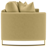 Corliss Upholstered Curved Track Arm Sofa in Camel
