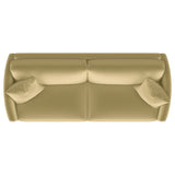 Corliss Upholstered Curved Track Arm Sofa in Camel