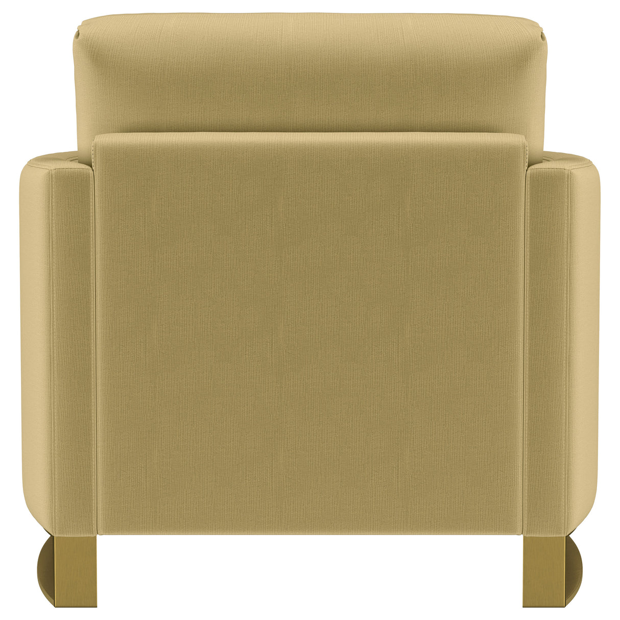 Corliss Upholstered Curved Track Arm Chair in Camel