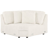 Emberson Upholstered Wedge Ivory Corduroy