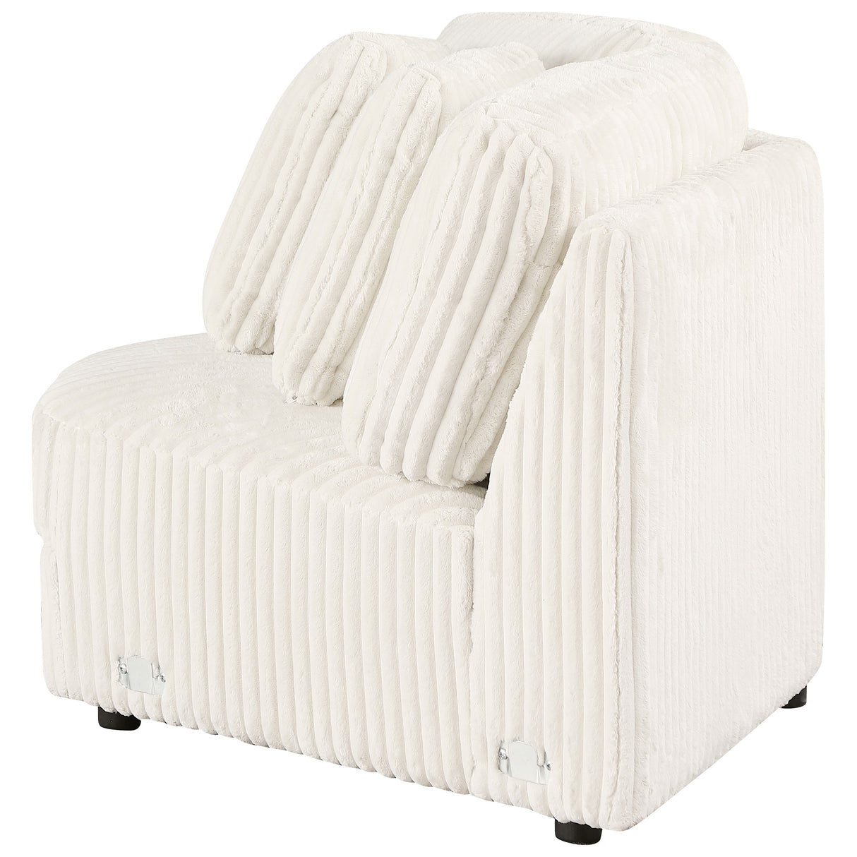 Emberson Upholstered Wedge Ivory Corduroy
