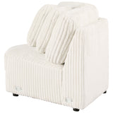 Emberson Upholstered Wedge Ivory Corduroy