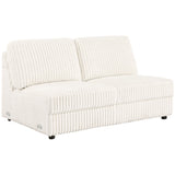 Emberson Upholstered Armless Loveseat in Ivory