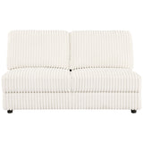 Emberson Upholstered Armless Loveseat in Ivory