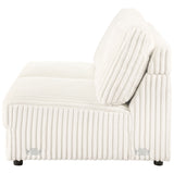 Emberson Upholstered Armless Loveseat in Ivory