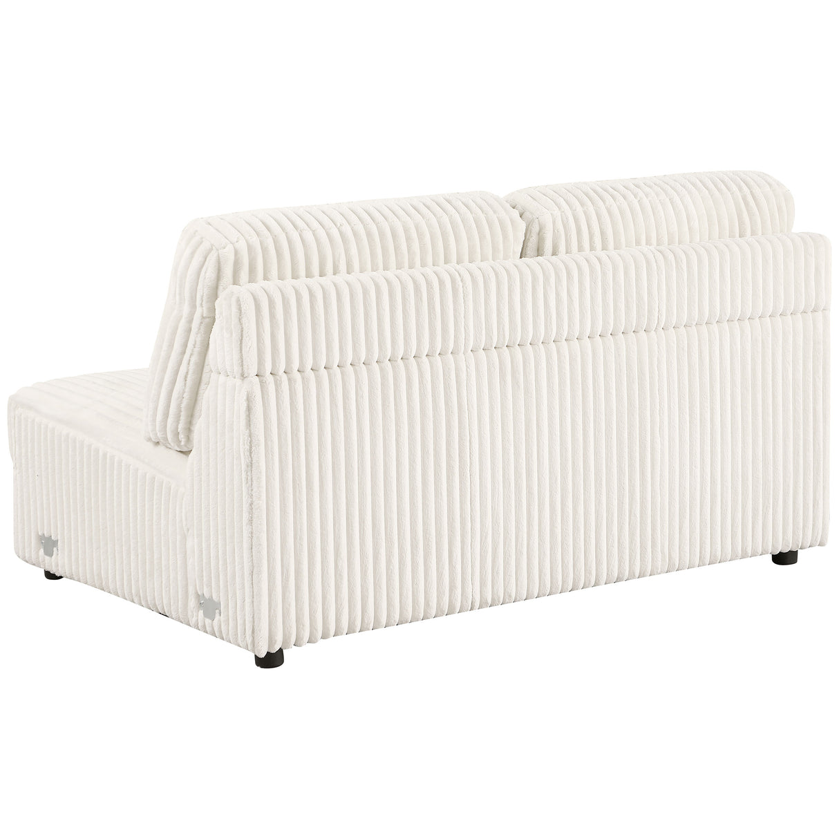 Emberson Upholstered Armless Loveseat in Ivory