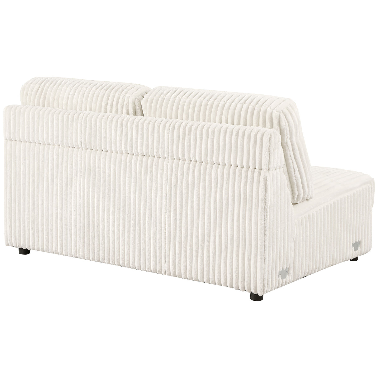 Emberson Upholstered Armless Loveseat in Ivory
