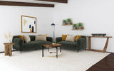 Jade 2-Piece Chenille Upholstered Sofa Set Green