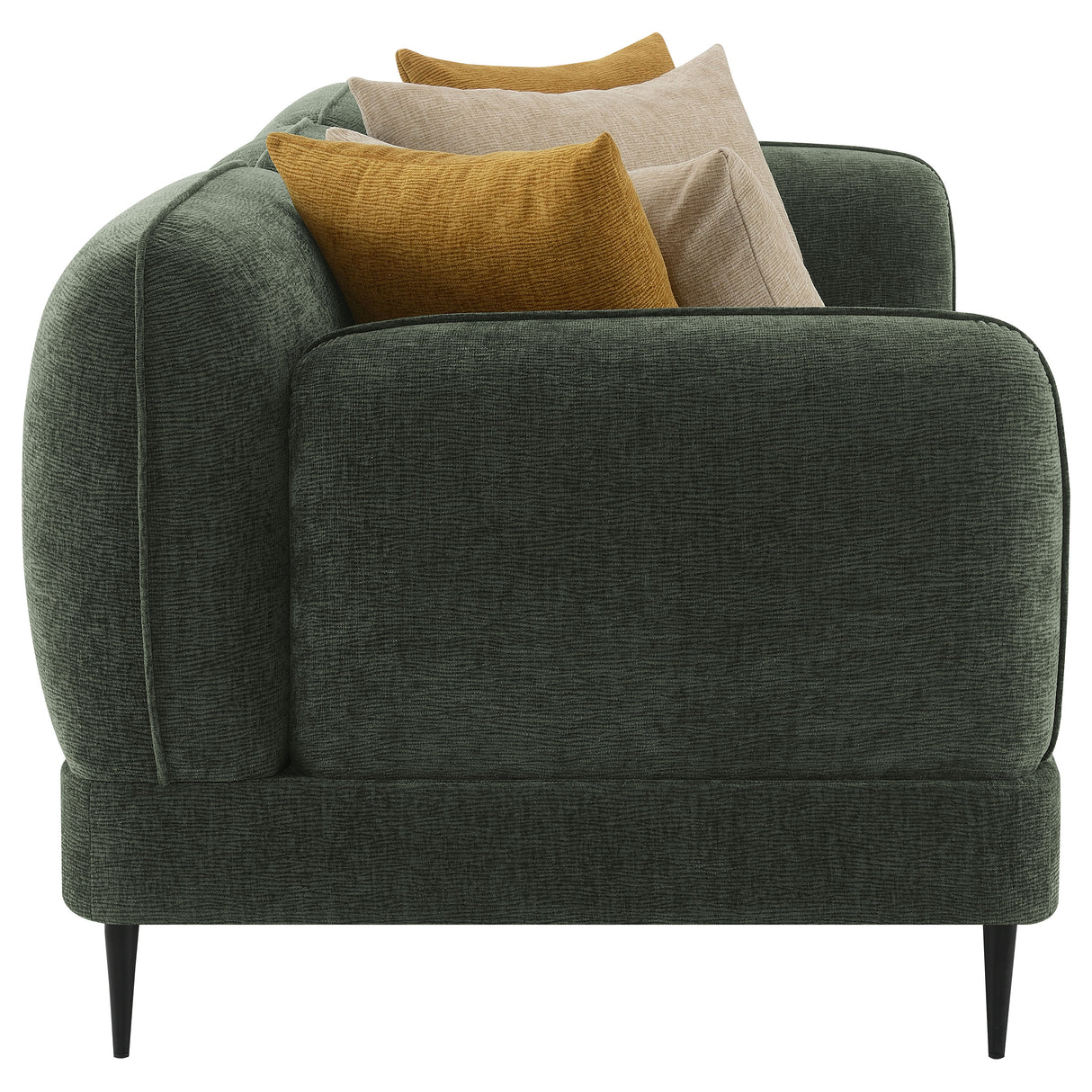 Jade 2-Piece Chenille Upholstered Sofa Set Green