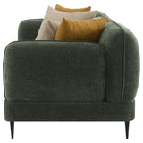 Jade Chenille Modern Track Arm Sofa in Green