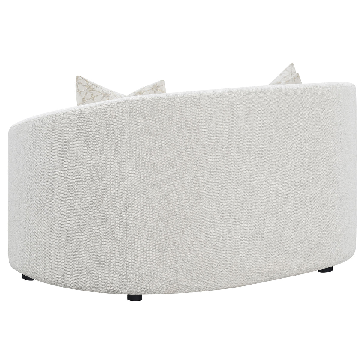 Rainn Boucle Upholstered Sloped Arm Loveseat in Latte