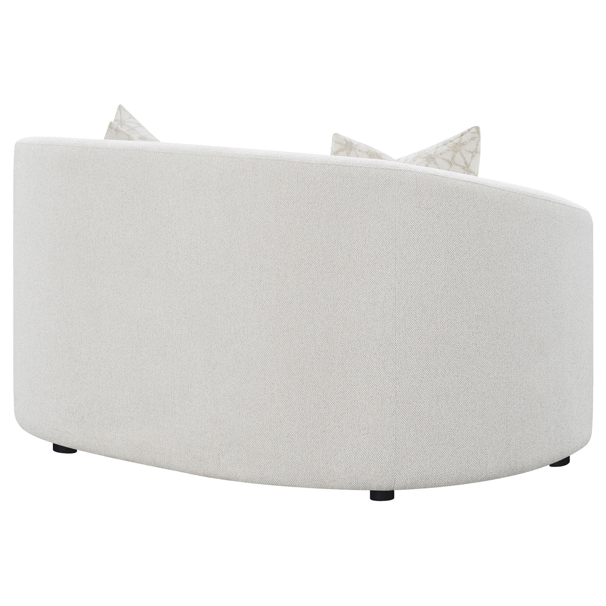 Rainn Boucle Upholstered Sloped Arm Loveseat in Latte