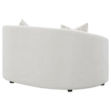Rainn Boucle Upholstered Sloped Arm Loveseat in Latte